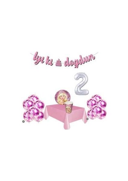Pembe Doğum Günü Set