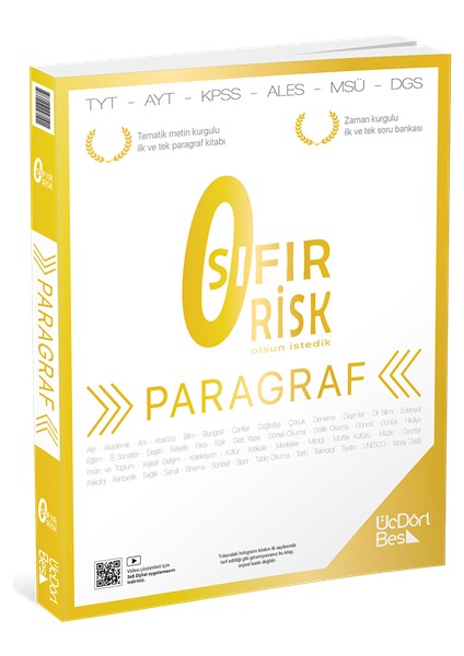Üçdörtbeş Tyt Matematik Paragraf Sıfır Risk Ikilşi Set 2025