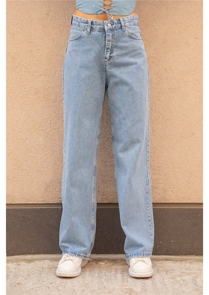 Zero Max Kar Yıkama Wide Leg Salaş Bol Paça Kadın Jeans Pantolon Jean modelleri