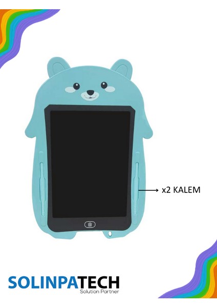 8.5 Inç Panda Renkli Ekran LCD Çizim Yazı Tableti Digital Kalemli Grafik Yazma Eğitim Tahtası