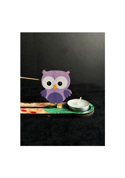 Ahşap Kesim Baykuş Figür Mumluk ve Tütsülük Çubuk Tütsülük Tea Light Mumluk modelleri