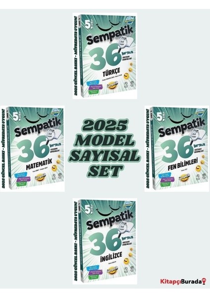 5.sınıf Sempatik 36 Haftalık Kazanım Denemeleri Sayısal Set 4 Kitap