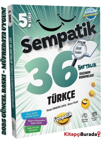 5.sınıf Sempatik 36 Haftalık Kazanım Denemeleri Sayısal Set 4 Kitap fiyatları