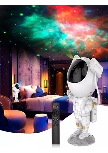 Astronot Gece Lambası, Projeksiyon Nebula ve Samanyolu Manzaralı Kumandalı