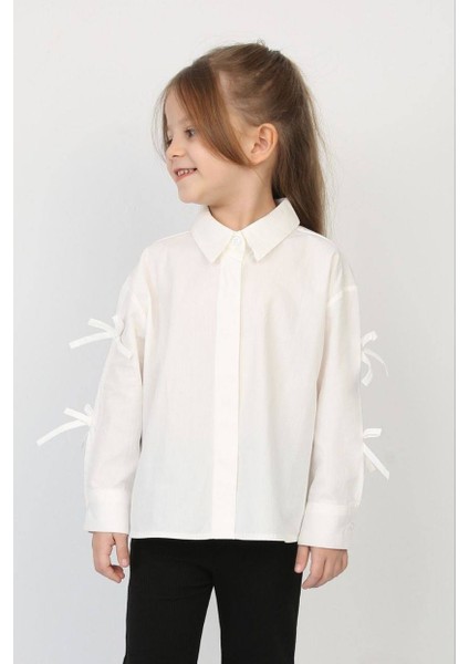 Kol Fiyonk Detaylı Poplin Gömlek