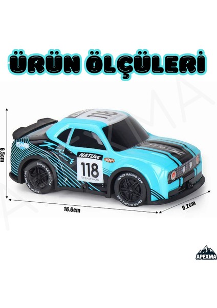 Uzaktan Kumandalı Full Fonksiyon LED Işıklı Gövde Oyuncak Rc Yarış Arabası Mavi