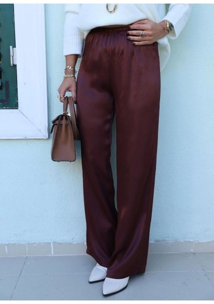 Beli Lastikli Saten Pantolon
