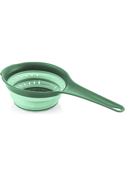 s Katlanabilir Saplı Süzgeç Yeşil 37CM