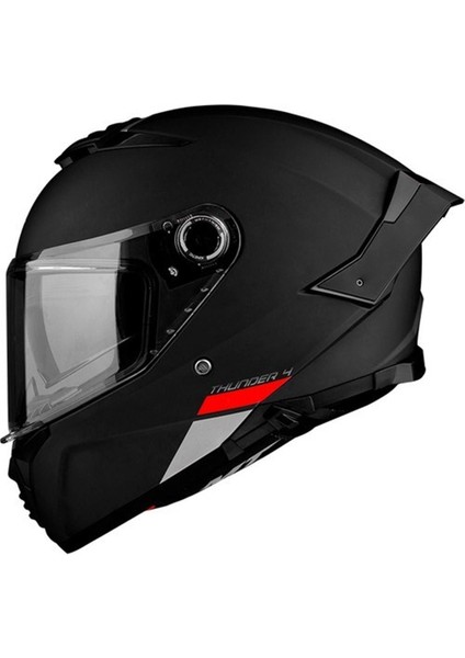Kask Thunder 4sv Solid A1 Mat Siyah - Iç Güneş Vizörlü