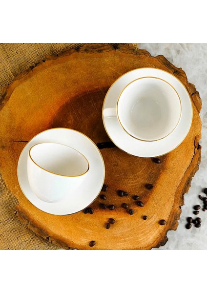 Aryıldız Alicia Luna 4 Parça Gold Detaylı 2 Kişilik Fincan Takımı Krem modelleri