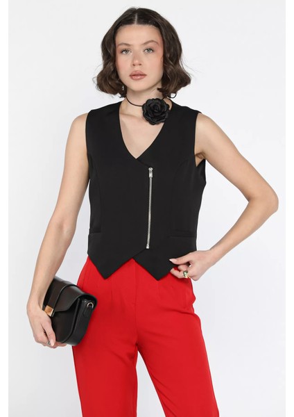 Kadın Fermuarlı Yelek P-00015093