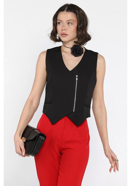 Kadın Fermuarlı Yelek P-00015093 fiyatları