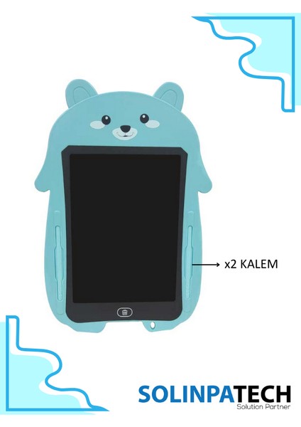 8.5 Inç Mavi Panda Renkli Ekran Lcd Çizim Yazı Tahtası Digital Kalemli Grafik Not Yazma Eğitim Tableti MV-PND2