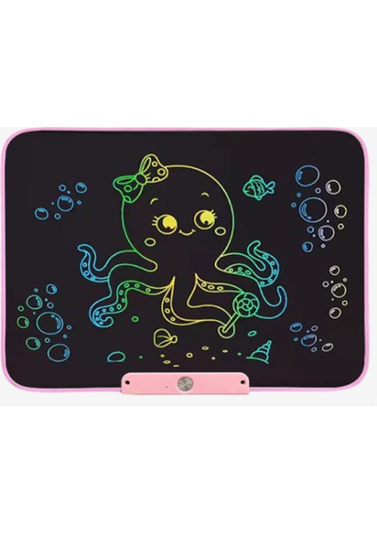 10''Inch Şarj Edilebilir Dijital Kalemli Yazı Çizim Yazma Tableti (Usb Kablo Hediye) Pembe