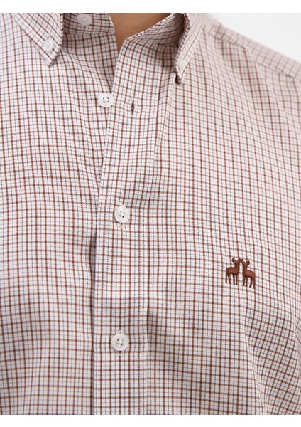 Erkek Regular Fıt Gömlek-Kahve indirimleri