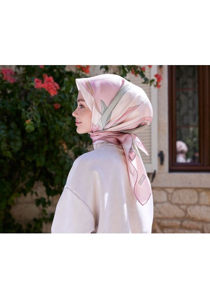 Twill Ipek Eşarp Pudra, Pembe 4035-11 fiyatları