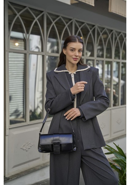 Siyah Kadın Kaplamalı El ve Omuz Çantasi fiyatları