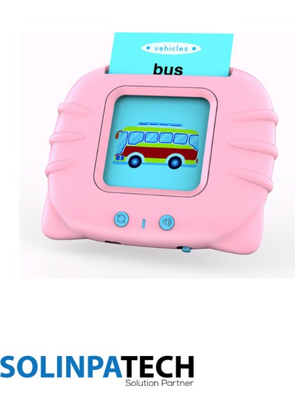 Erken Eğitim Ingilizce Sesli Flash Kartları Pvc Kart Şeffaf Koruma ile Yıpranmaz Yırtılmaz Kartlı Pembe fiyatları