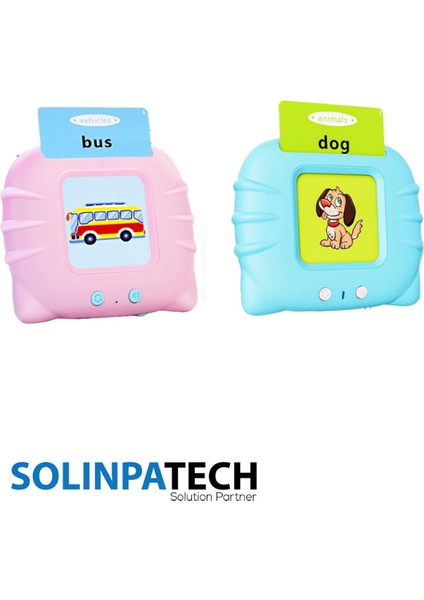 Erken Eğitim Ingilizce Sesli Flash Kartları Pvc Kart Şeffaf Koruma ile Yıpranmaz Yırtılmaz Kartlı Pembe fırsatları