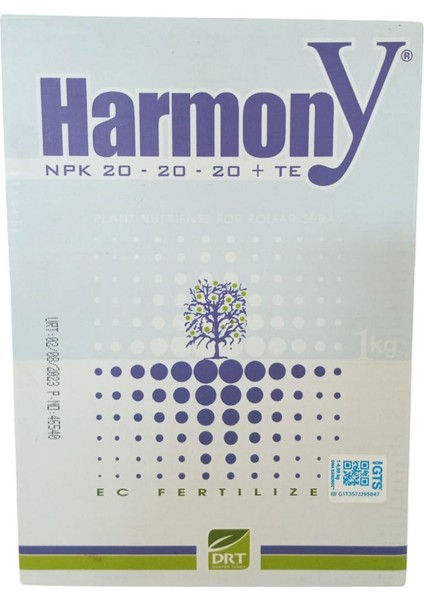 Gübre Harmony 20.20.20+Te 1 kg