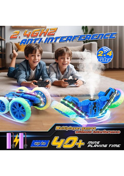 Uzaktan Kumandalı Duman Çıkaran Takla Atan Ful Fonk. 360 Derece Dönüşlü Akrobat Araç fırsatları