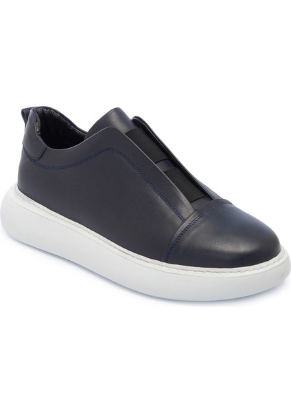 Lacivert Deri Erkek Sneaker - E25I1AY57225-A31