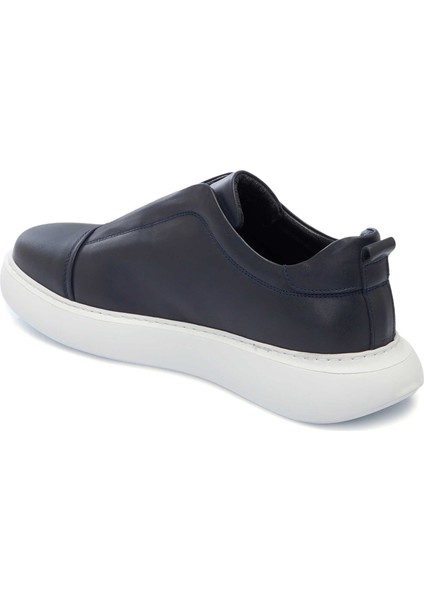Lacivert Deri Erkek Sneaker - E25I1AY57225-A31