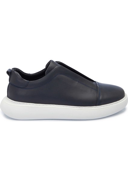 Lacivert Deri Erkek Sneaker - E25I1AY57225-A31