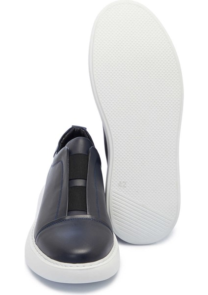 Lacivert Deri Erkek Sneaker - E25I1AY57225-A31