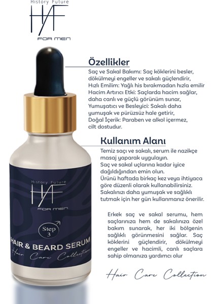 Seyrek Ve Boş Bölge Doldurucu Gürleştirici Canlandırıcı Bakım Erkek Saç Sakal Serumu 30 ml