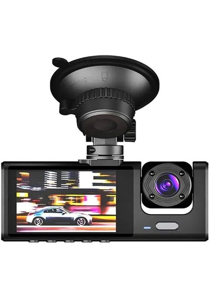 1080P Ön-Arka 3 Kameralı 1.2”hd Ekran ve G Sensörlü Akıllı Araç Kamerası -S1- fırsatları