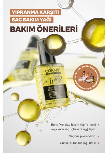 No.6 Bond Plex Restore Repair Yıpranma Karşıtı Serum Saç Bakım Yağı Set 2X100 ml indirimleri