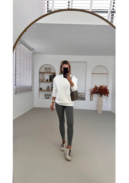 Chamakh Kadın Basic 3 Iplik Sweatshirt