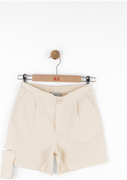Kız Çocuk Pebble Şort 8-14 Yaş Krem