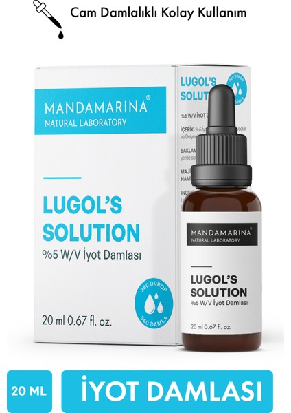 Lugol Iyot Damlası %5 20 ml