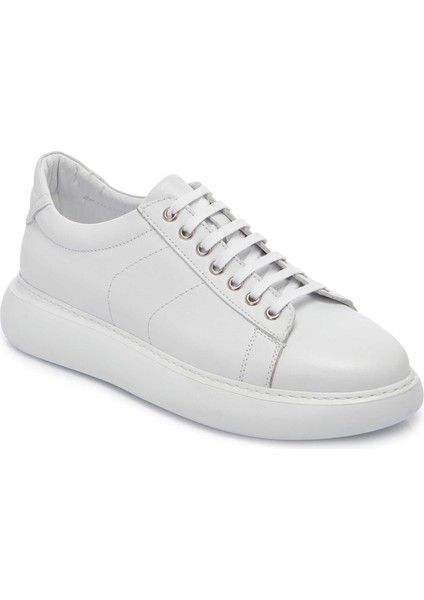 Beyaz Deri Erkek Sneaker - E25I1AY57222-A26