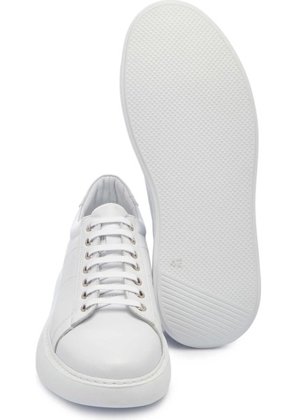 Beyaz Deri Erkek Sneaker - E25I1AY57222-A26