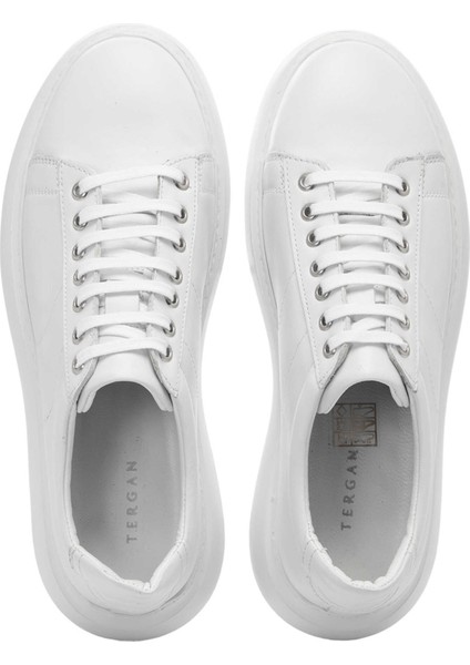 Beyaz Deri Erkek Sneaker - E25I1AY57222-A26