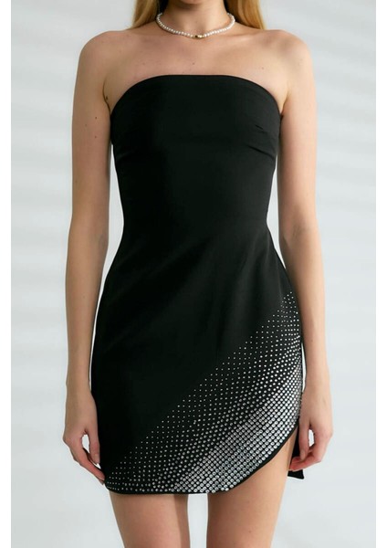 Robin Kadın Eteği Taş Detaylı Straplez Elbise modelleri