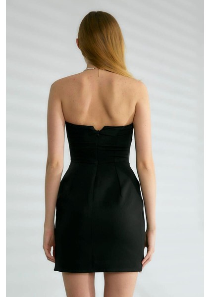 Robin Kadın Eteği Taş Detaylı Straplez Elbise fırsatları