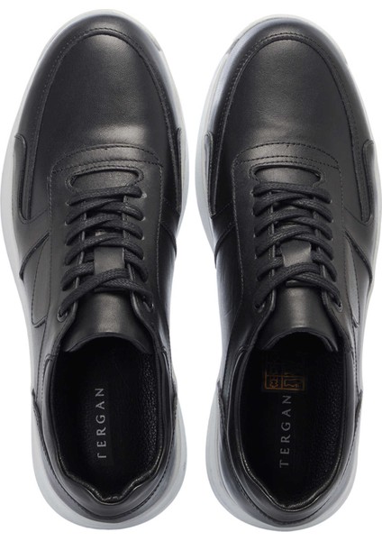 Siyah Deri Kadın Sneaker - E25I1AY57303-A23