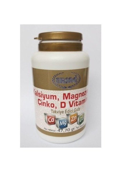 Kalsiyum Magnezyum Çinko D Vitamini Içeren Gıda Takviyesi