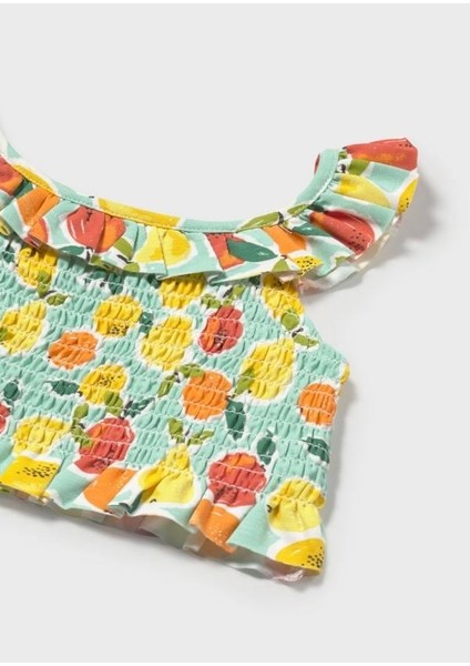 Kız Baskılı Etekli Takım 1-3 Yaş Mavi fırsatları