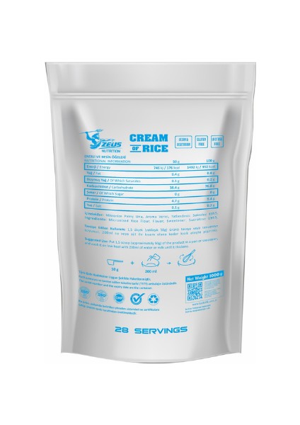 Cream Of Rice Pirinç Kreması 1000 gr Kurabiye Aromalı