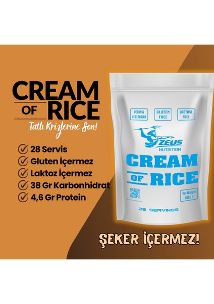 Cream Of Rice Pirinç Kreması 1000 gr Kurabiye Aromalı