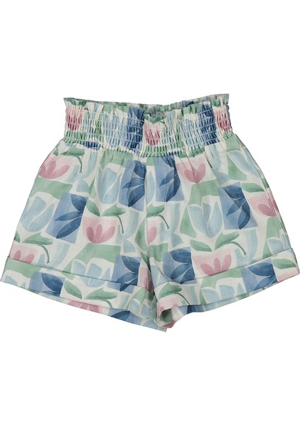 Mayoral Kız Çocuk Çicek Baskılı Şort 4-8 Yaş Yeşil fiyatları