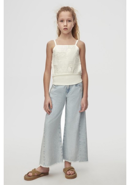 Kız Çocuk Larissa Denim Pantolon 10-16YAŞ Mavi