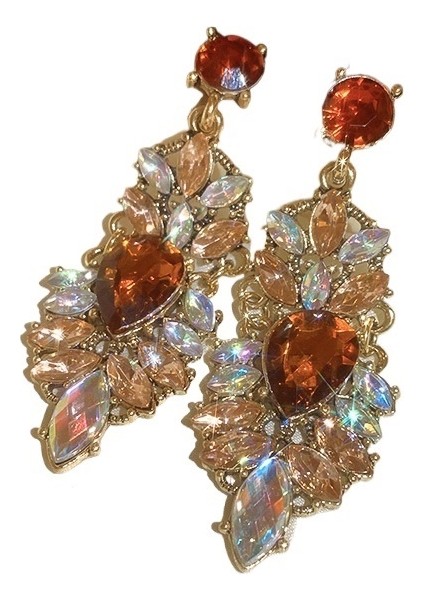 Gümüş Iğne Yüksek Dereceli Yanıp Sönen Renkli Elmas Su Damlası Küpe Küpe Niş Işık Lüks Mizaç Küpe Kadınlar Için (Yurt Dışından) fırsatları