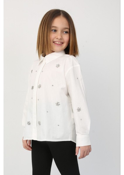 Taşlı Poplin Gömlek modelleri