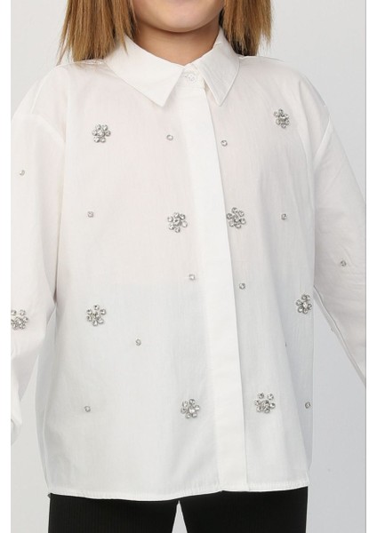 Taşlı Poplin Gömlek fırsatları